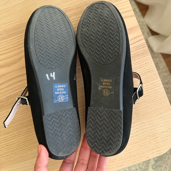 Black Suede Mary Jane Flats | Women’s 6.5 Wide Fit - Picture 6 of 8